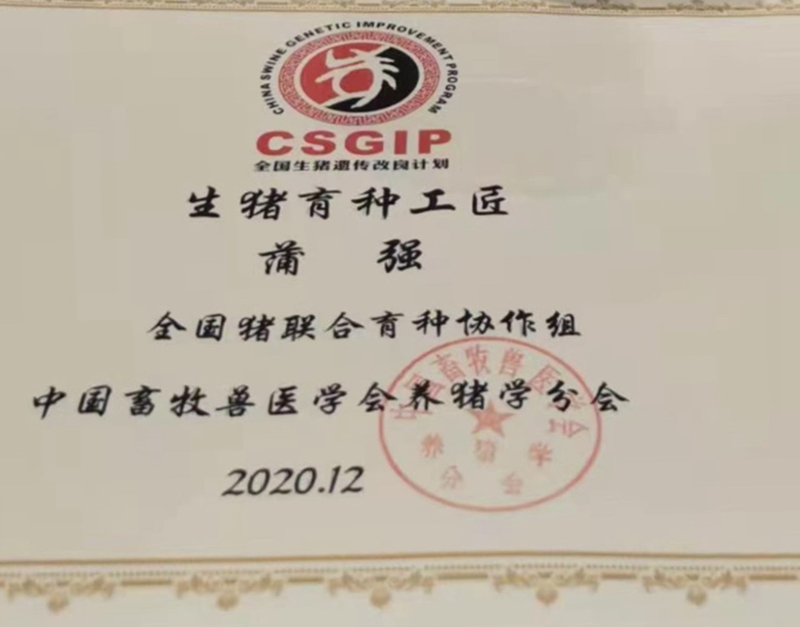 69畜牧原種豬場場長榮獲“生豬育種工匠”榮譽(yù)稱號